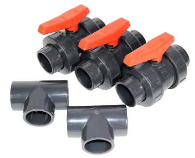 Produktbild von Bypass Set 1 90° für Wärmepumpen Ø 50 mm Poolheizung Schwimmbecken Pool Heizung