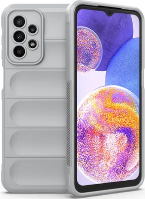 Produktbild von Galaxy A23 Hülle, Weich TPU Silikon Stossfest Anti-rutsch Schutzhülle für Samsung Galaxy A23 Grau
