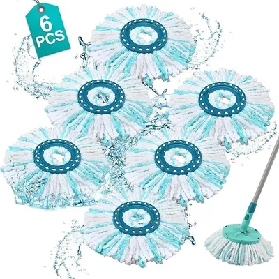 Produktbild von 6er Set Ersatzkopf CLEAN TWIST Disc Mop micro duo , Passend für Leifheit Schleudermopp