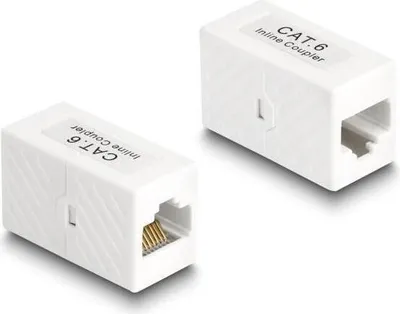Obrázek produktu pro DELOCK Adapter RJ45 Buchse zu RJ45 Buchse Cat.6 UTP weiß