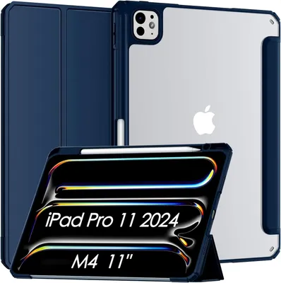 Zdjęcie produktu dla Etui iPad Pro 11 2024 M4 Granatowe Smart Cover stojak Patamiyar