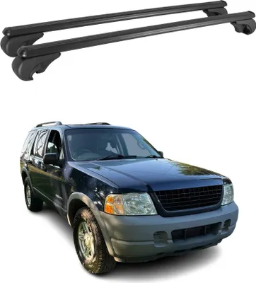 Produktbild von Dachträger Grundtäger für Ford Explorer 2002-2005 75kg Aluminium Schwarz 2 tlg