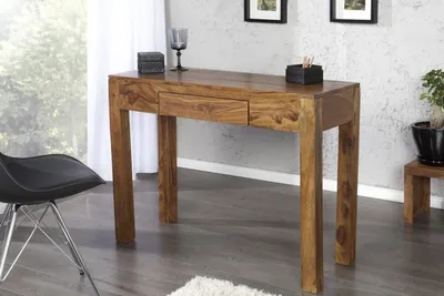 Produktbild von Casa Padrino Barock Sekretär 100cm mit Schublade aus edlem Sheeshamholz - Schreibtisch - Sekretär Konsole