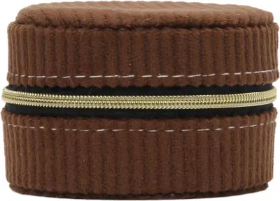 Image de Petite boîte à bijoux, velours côtelé, Ø 8 cm