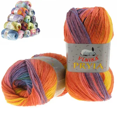 100g Farbverlaufsgarn PRYIA Strickwolle bunt