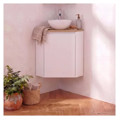 Image de Meuble lave-mains d'angleReproduction chêne SORRENTO