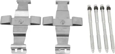Image de Kit de montage de l'axe de plaquette de frein avant, axe d'étrier de frein à disque avant, kit de quincaillerie de plaquette de frein, clip de retenue de plaquette de frein, kit d'axe de plaquette de frein, KIT1247