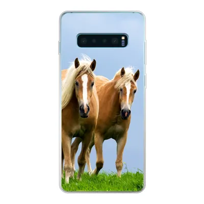 Produktbild von MuchoWow® Handyhülle Schutzhülle Hülle für Samsung Galaxy S10 Lite Pferde - Gras - Luft Silikon Softcase Handy Hülle - Schutz