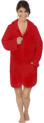 Obrázek produktu pro Froté župan dámský na zip - XL - Červená