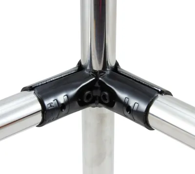 Produktbild von Eckverbinder schwarz für 28 mm Rohre