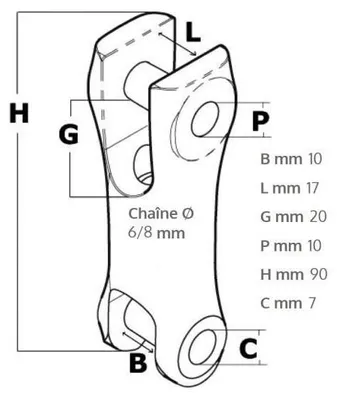 Immagine prodotto di Osculati Twist catena/ancora 6/8 mm Accessorio per l'ancoraggio della barca