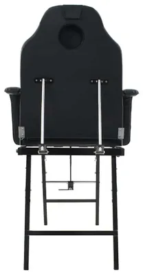 Produktbild von vidaXL Tragbarer Kosmetikstuhl Kunstleder 185x78x76 cm Schwarz