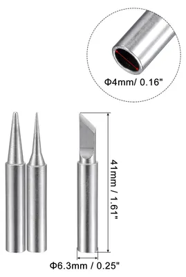 Produktbild von 3Stk Bleifreie L?tkolben Spitz I+B+K Serie Ersatz fš¹r L?tstation 4mmx41mm