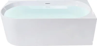 Produktbild von BELIANI Eckbadewanne Links Weiß Glänzend Acryl 170 x 80 cm mit Überlauf Modernes Design Badewanne