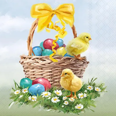 Produktbild von Servietten 25x25 cm - Easter basket