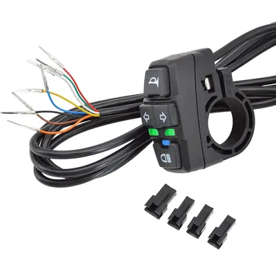 Image de Interrupteur de clignotant pour moto, 3 en 1 Kit de boutons de contrôle des phares de moto pour scooter, moto électrique, vélo