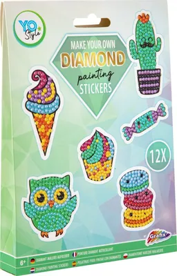 Produktbild von Diamond Painting Sticker Süß(12 Sticker je Pack)