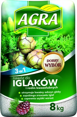 Zdjęcie produktu dla Granulat do nawóz iglaków 8kg - Agra