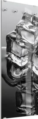 Produktbild von DEQORI Kleiderhaken aus Glas 50x125 cm 'Schmelzende Eiswürfel' Wand Garderobe Haken