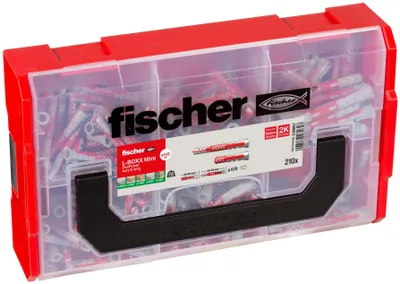 Zdjęcie produktu dla fischer 539867 fischer L-Boxx mini DuoPower kurz & lang 539867 Universaldübel-Sortiment, 210 St.