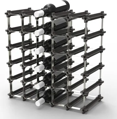 Produktbild von NOOK® Weinregal stapelbar 25er-Set – modulares Flaschenregal für bis zu 30 Flaschen, Stecksystem, erweiterbar – für Keller, Hausbar, Nische