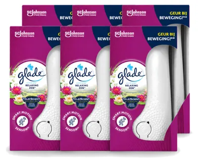 Imagen del producto de 6 unidades de ambientador Glade Sense & Spray, aroma "Relajante Zen", 18 ml cada uno. Paquete económico