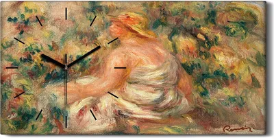 Produktbild von Küche Wohnzimmer Wand Leinwand Uhr 60x30 Malerei Abstrakte Frauen Kunst - schwarze Hände