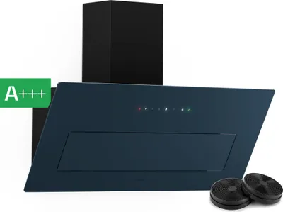 Image de Klarstein SleekAir Hotte Aspirante - 90cm Hotte Décorative, Débit 718 m³/h, A++ Énergie, Éclairage LED 5W,Tactile, Double Ventilation, Anthracite