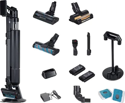 Immagine prodotto di Samsung VS28C9784QK, aspirapolvere a bastone 2 in 1, senza sacco, nero, a secco, multiciclonico, 87 dB