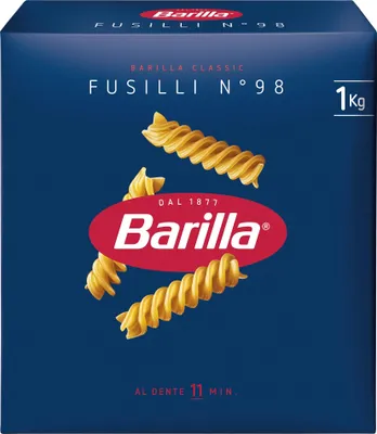 Produktbild von Barilla Pasta Klassische Fusilli n.98 aus hochwertigem Hartweizen immer al dente , 12er Pack, (12 x 1 kg)