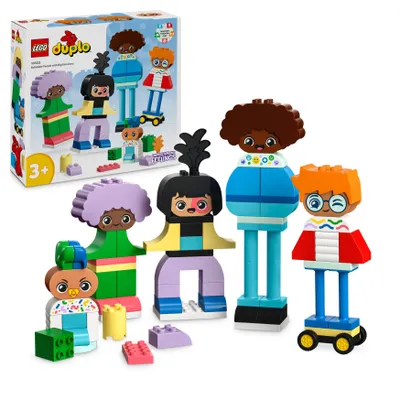 Zdjęcie produktu dla LEGO DUPLO Town Ludziki z emocjami, Zabawki dla Przedszkolaka do Nauki przez Zabawę, 5 Postaci i 10 Min, 71 Klocków Edukacyjnych dla 3-latka, Chłopca i Dziewczynki, Pomysł na Prezent dla Malucha 10423