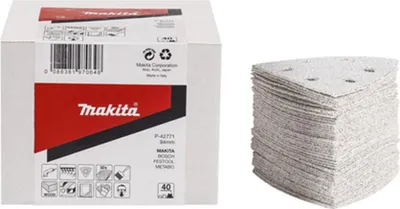 Produktbild von Makita Schleifpapier 94 x 94 x 94 mm, K40, 50 Stk. 94 x 94 x 94 mm - K40 - 50 Stk. - BO4561 - 8 Loch