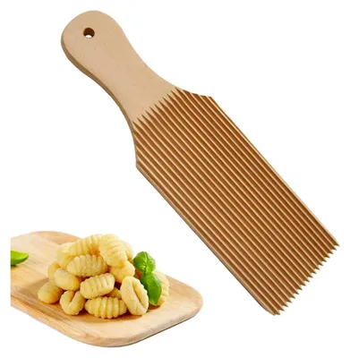 Produktbild von Gnocchi-Brett aus Buchenholz, Nudelbrett für Pasta, Zubehör für die Nudelherstellung