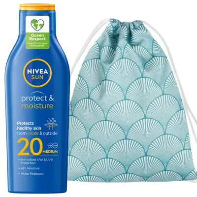 Produktbild von Nivea Protect & Moisture SPF20 Balsam + Strandrucksack