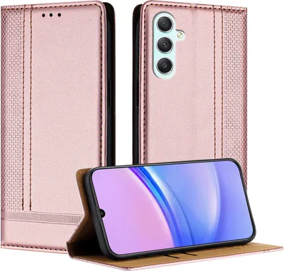 Produktbild von Handyhülle für Samsung Galaxy A35 5G Leder Flip Klappbare Schutzhülle mit Standfunktion Pink