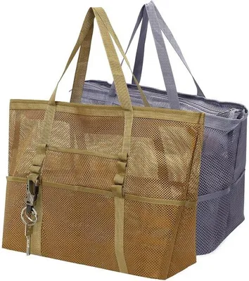 Produktbild von Große Strandtasche aus Meshstoff, wasserdicht, Damen