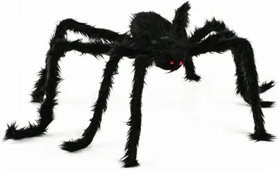 Productafbeelding van Enorme spin voor Halloween - 150 cm - Decoratie voor buiten - Harige spin - Tuin - Outdoor en feest