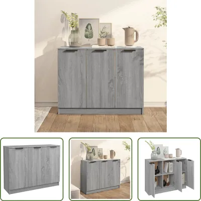 Produktbild von The Living Store Sideboard Grau Sonoma 90,5x30x70 cm Holzwerkstoff