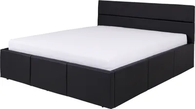 Produktbild von Polsterbett Bett Doppelbett LABRI Kunstleder Schwarz 160x200cm