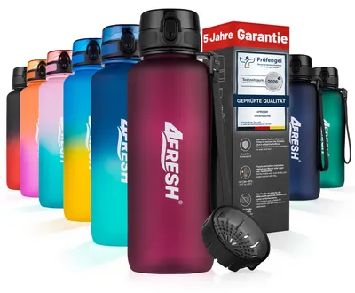 Obrázok produktu pre Fľaša na pitie 4FRESH Colourful Frosted – fialovočervená, 1500 ml