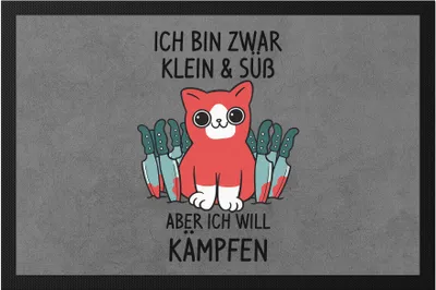 Produktbild von Katzen Fußmatte Katzenbesitzer Katzenliebhaber Katzen-Mama Lustig Geschenk Katzenmotiv & Spruch