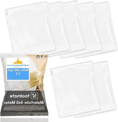 Image de Film de protection transparent, 6 pièces, 4 x 5 mètres, résistant et épais