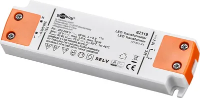 Immagine prodotto di Goobay 62119 Trasformatore LED 12 V (DC)/30 W, 30 W - dimmerabile, 12 V DC per LED fino a 30 W di carico totale