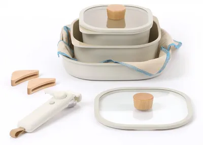 Produktbild von Neoflam - FIKA Objet Comfort Topf & Pfannenset, 7tlg., weiß