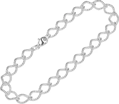 Produktbild von Armband 925 Sterling Silber 18,5cm Panzerkette Damen Armbandkette designer Kette