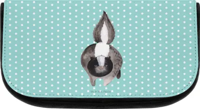 Produktbild von Mr. & Mrs. Panda kosmetiktäschchen Stinktier Angriff - Türkis Pastell - Geschenk, Make-up Organizer, Täschchen, Wildtier, Kulturbeutel, schminkaufbewahrung, Schminktasche