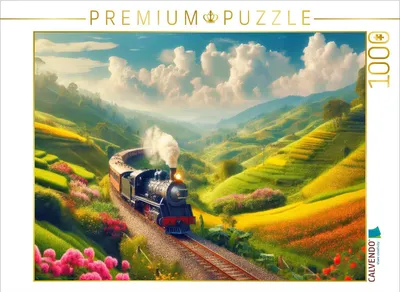 Produktbild von CALVENDO Puzzle Mit Volldampf durch Eisenbahn Geschichte. | 1000 Teile Lege-Größe 64x48cm Foto-Puzzle für glückliche Stunden