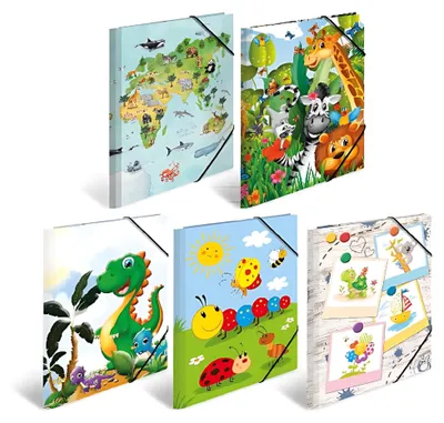 Produktbild von HERMA Sortiment Sammelmappen DIN A4 Karton Kindergarten bunt