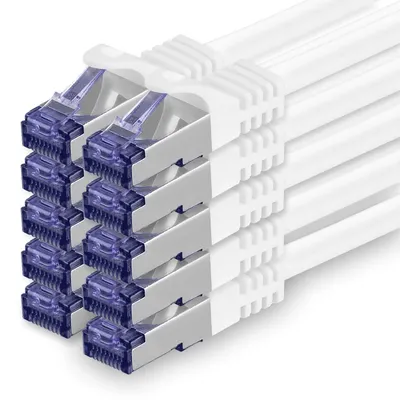 Productafbeelding van 1aTTack.de 10x 2.0 meter CAT7 netwerkkabel - 10 Gigabit - RJ45 patchkabel Ethernet