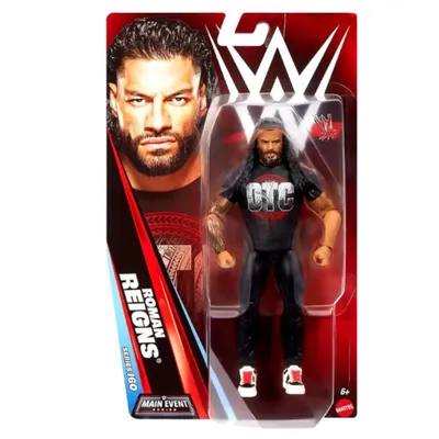 Produktbild von WWE Roman Reigns Actionfigur, Hauptkampf-Serie #160, ca. 15 cm große Sammelfigur, beweglich, 6 Jahr(e), Mehrfarbig, Kunststoff